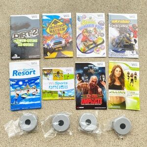 8 Nintendo Wii Game Instruction Manuals Lot Sports Resort & Balance Board Feet